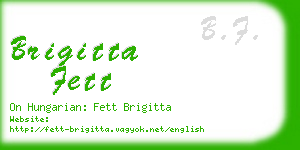 brigitta fett business card
